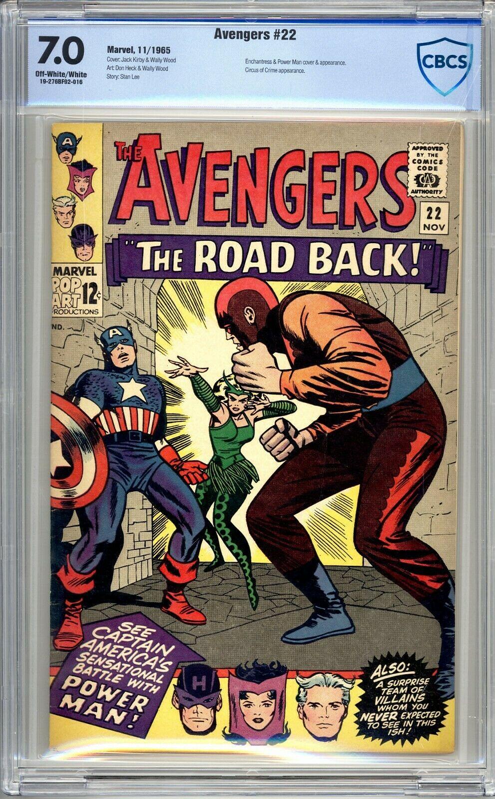 Avengers #22 - CBCS  (FN/VF) 1965 - Stan Lee/Jack Kirby - Silver... ::  Emblem Certified Comics